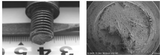 螺栓脆性斷裂形貌，螺栓脆性斷口形貌
