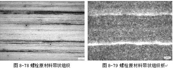 螺栓原材料帶狀組織，螺栓原材料帶狀組織析