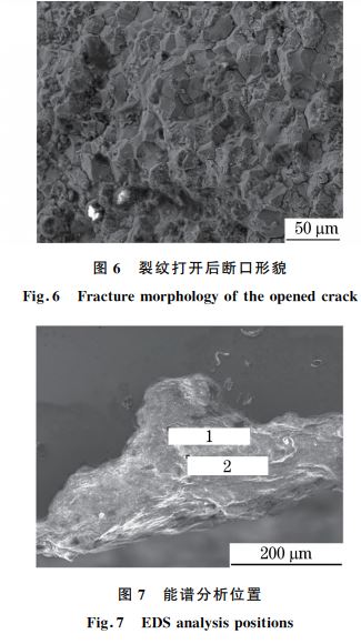 圖６ 裂紋打開后斷口形貌